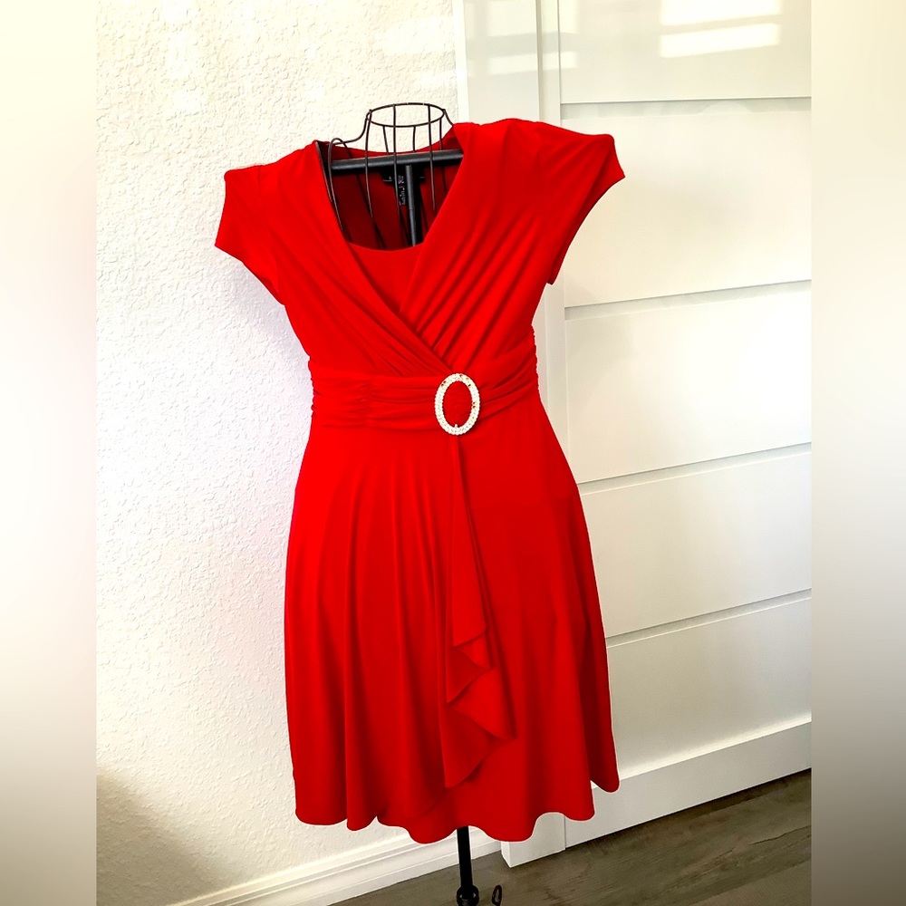 R & M Richards Red Dress. Size 8P